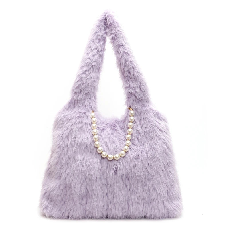 Damen Plüsch Umhängetasche