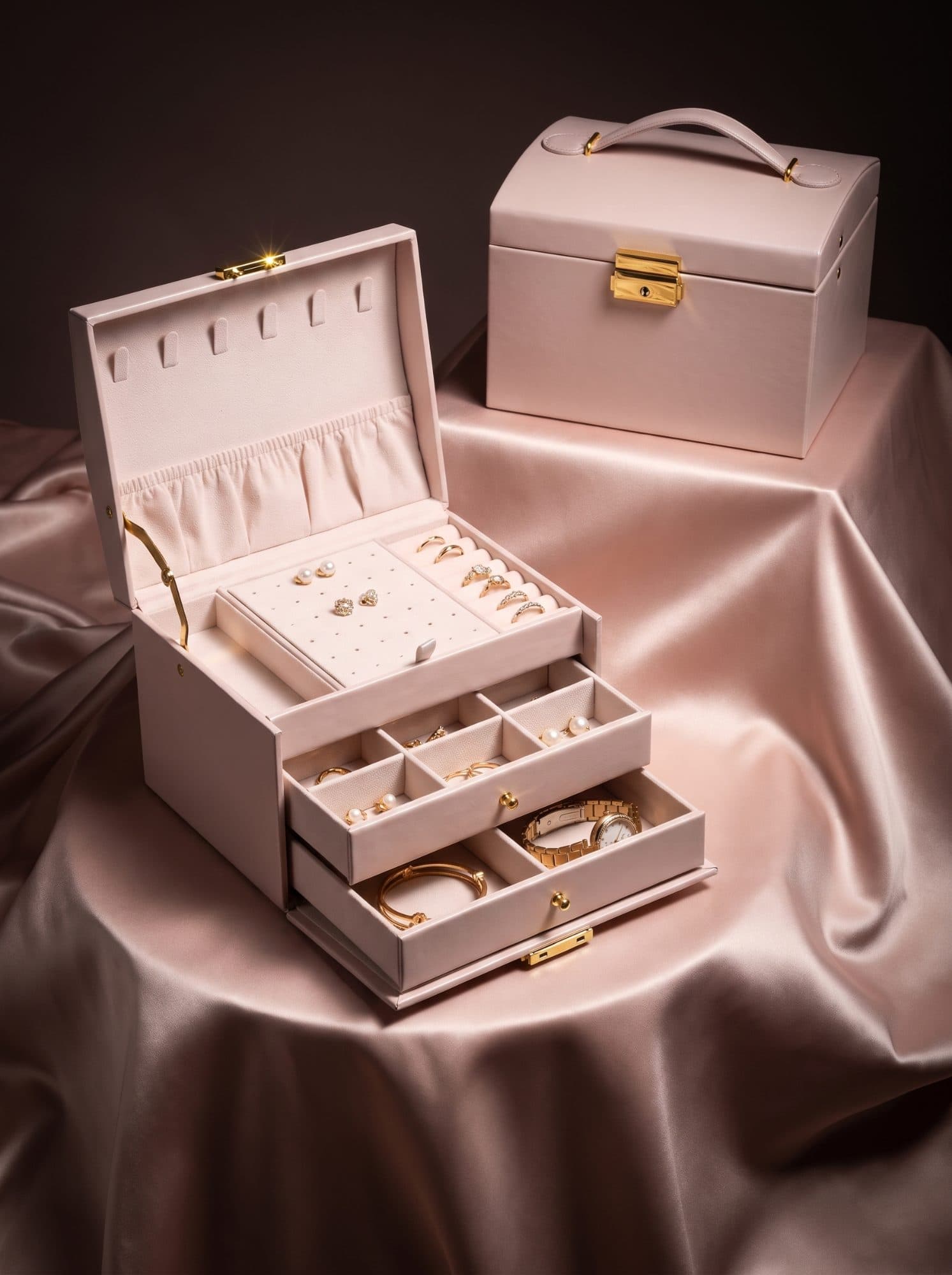 Le Coffret Bijoux 3 Niveaux — Rose Poudré — photo 5