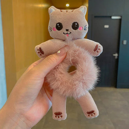 1 Stück elastisches Plüschhaarband für Damen