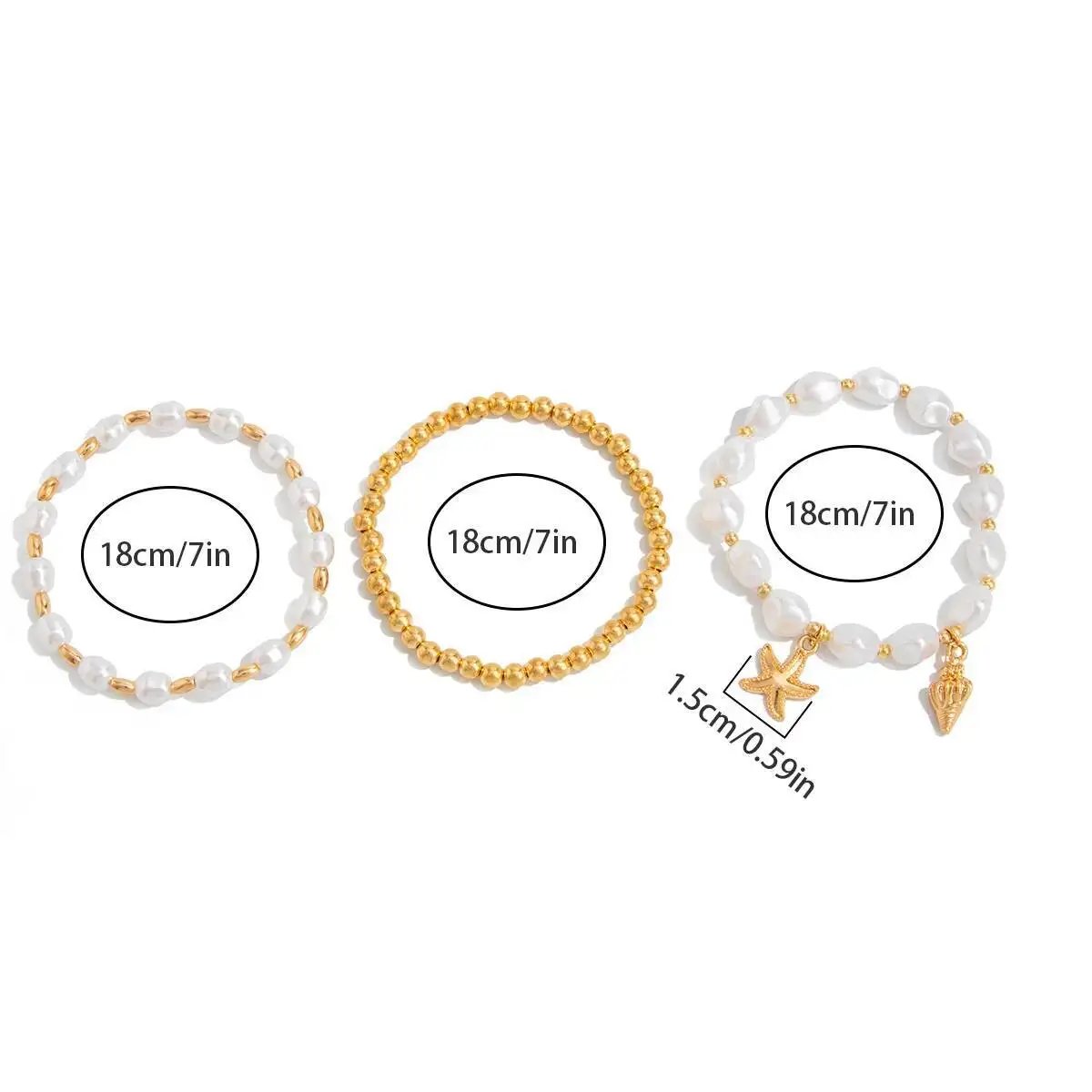 3 Stück/Set Kawaii-Armbänder für Damen