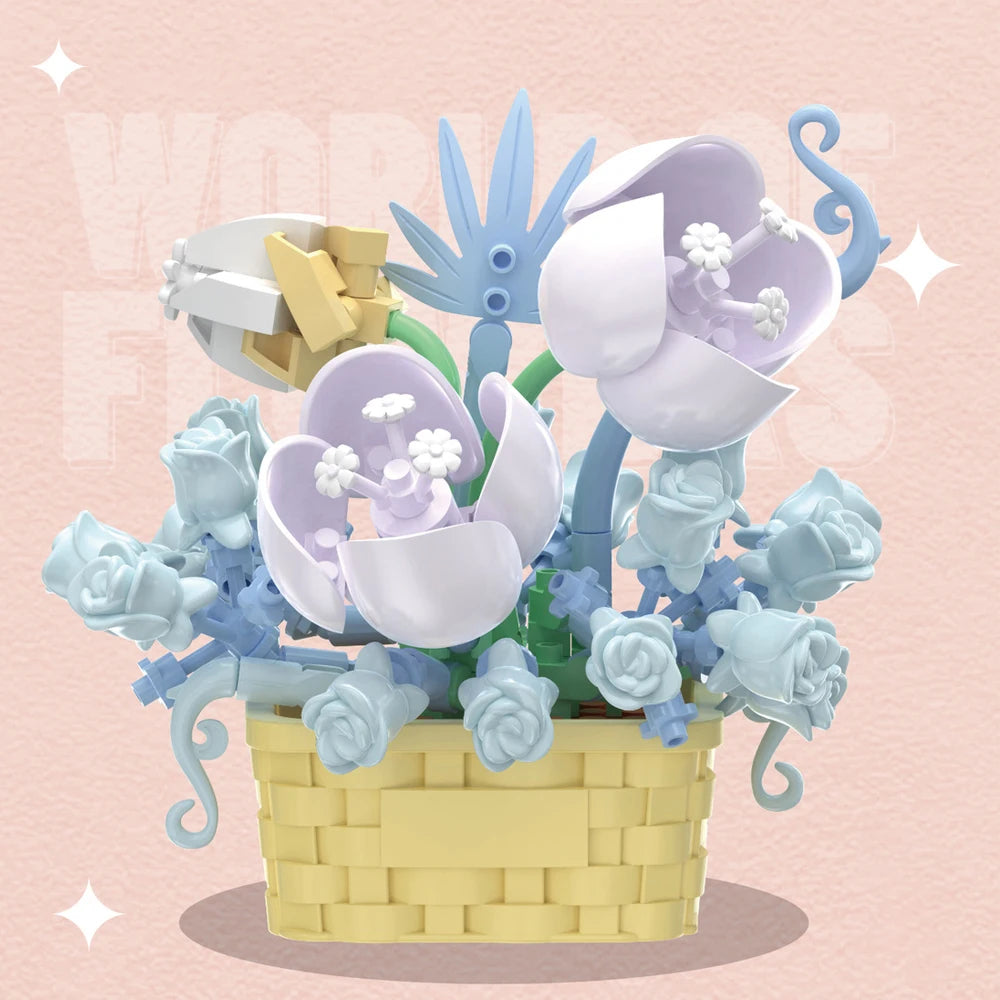 Bouquet Blumen Bausteine