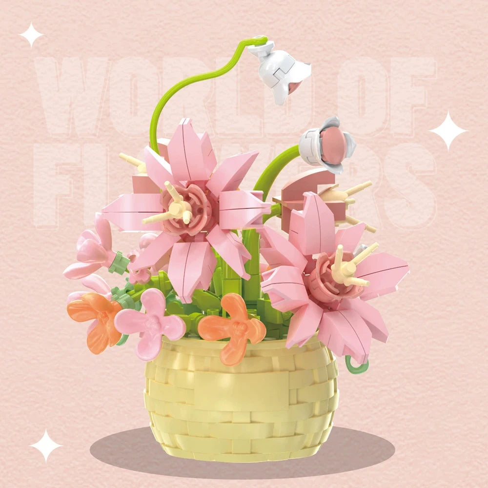 Bouquet Blumen Bausteine