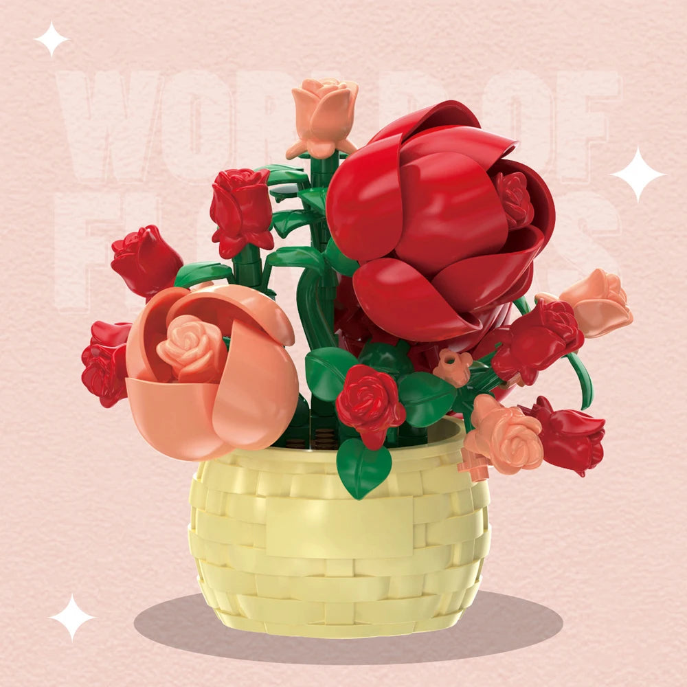 Bouquet Blumen Bausteine