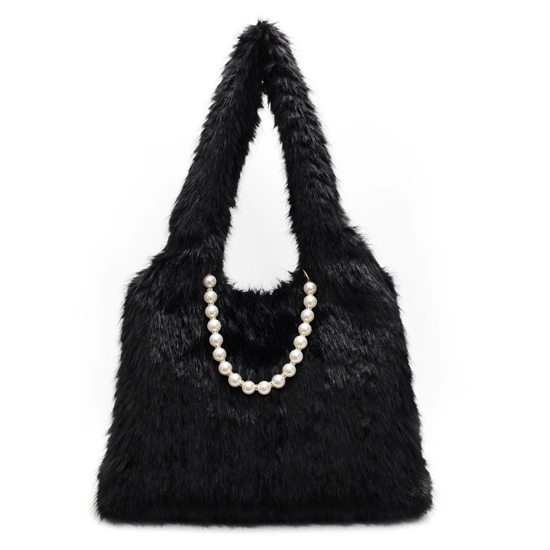 Damen Plüsch Umhängetasche