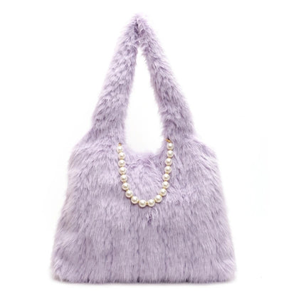 Damen Plüsch Umhängetasche