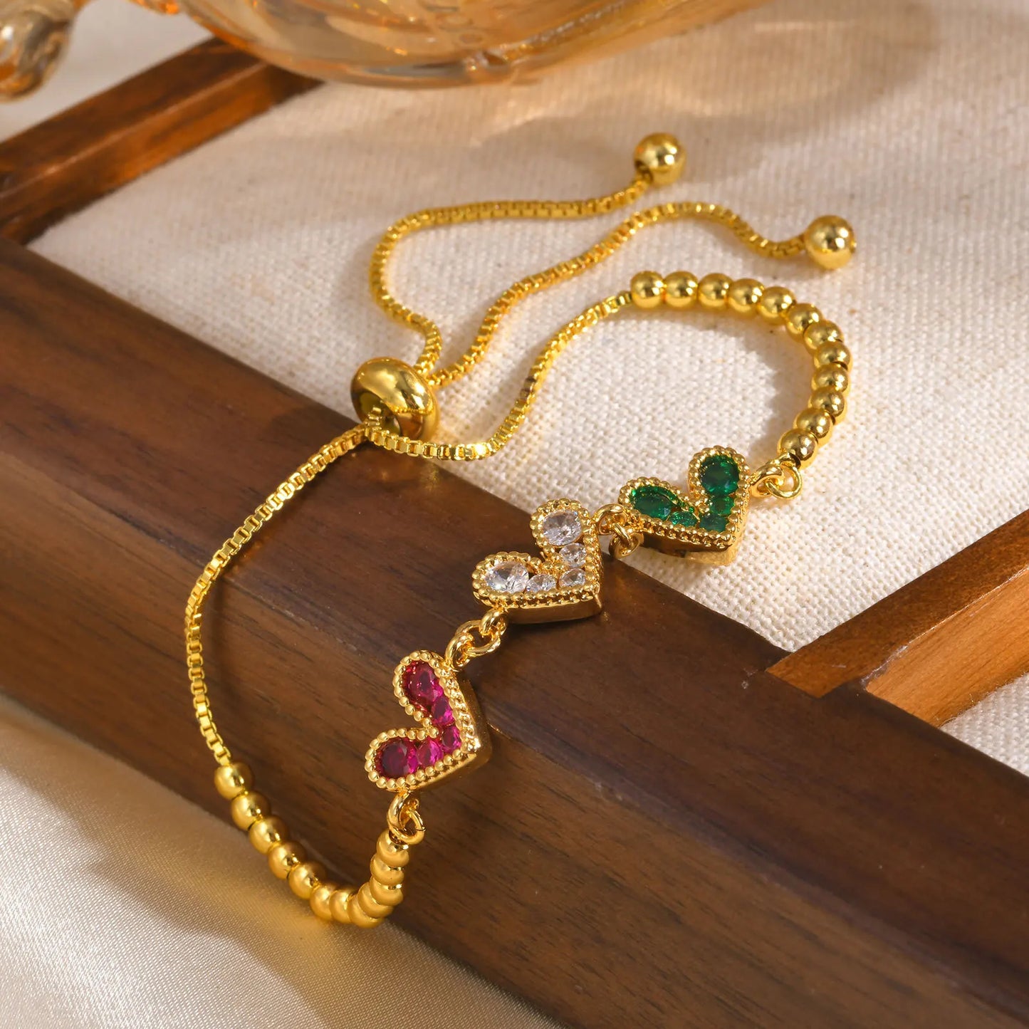 Damenarmband Mond, Stern, Herz