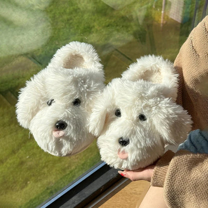 Flauschige Hausschuhe für Damen