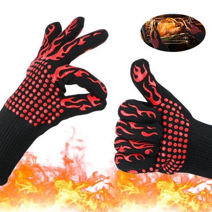 Gants anti-chaleur pour barbecue en silicone