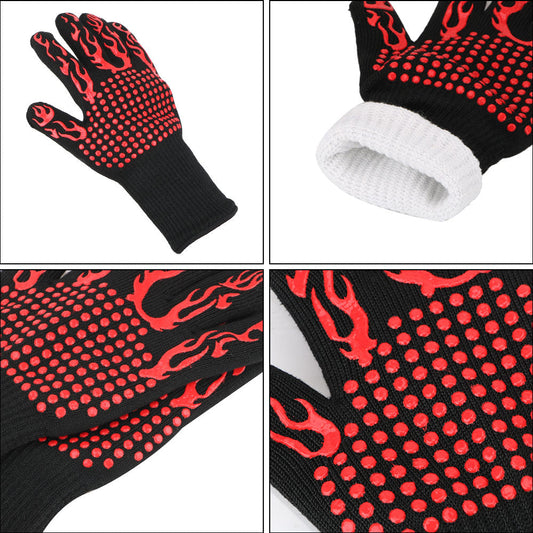 Gants anti-chaleur pour barbecue en silicone