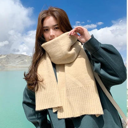 Langer Winterschal aus Wolle für Damen