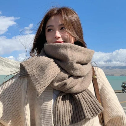 Langer Winterschal aus Wolle für Damen