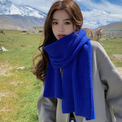 Langer Winterschal aus Wolle für Damen