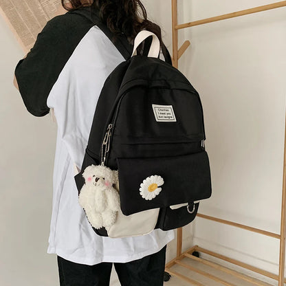Niedlicher Kawaii Rucksack mit Blumenmotiv für Damen