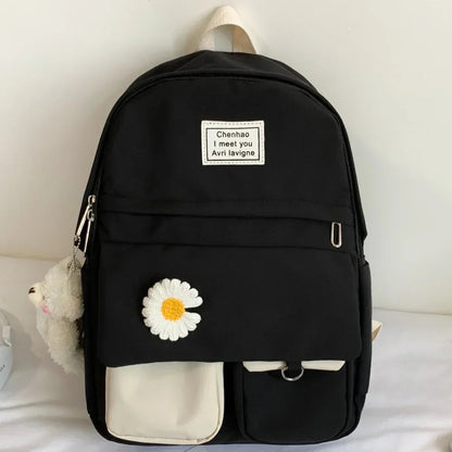 Niedlicher Kawaii Rucksack mit Blumenmotiv für Damen
