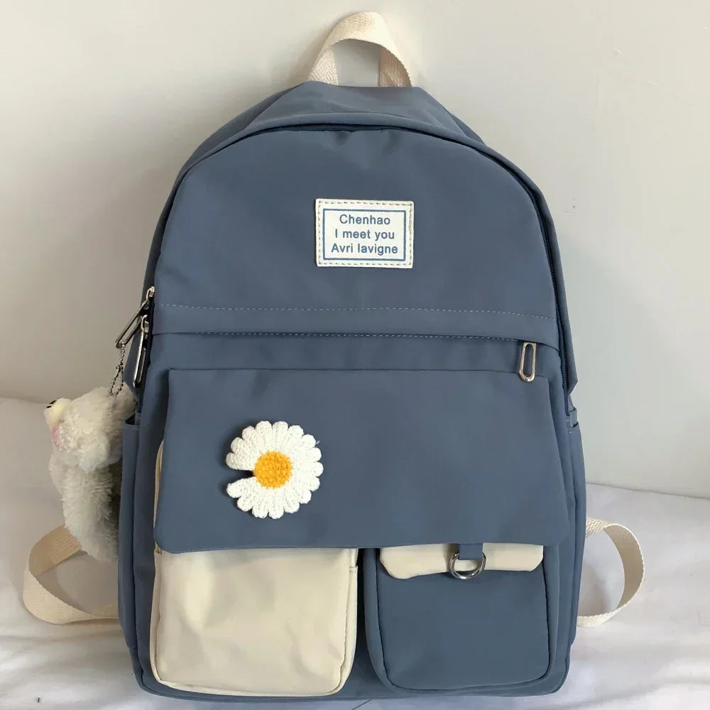 Niedlicher Kawaii Rucksack mit Blumenmotiv für Damen