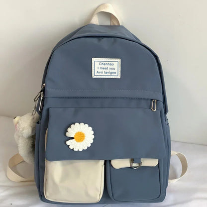 Niedlicher Kawaii Rucksack mit Blumenmotiv für Damen