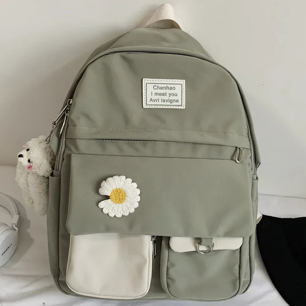 Niedlicher Kawaii Rucksack mit Blumenmotiv für Damen