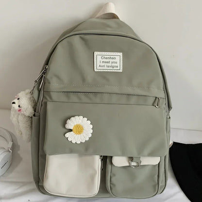 Niedlicher Kawaii Rucksack mit Blumenmotiv für Damen