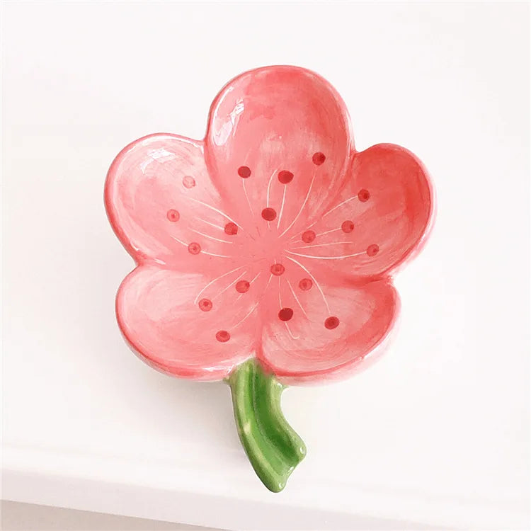 Seifenablaufbox in Pfirsichblütenform