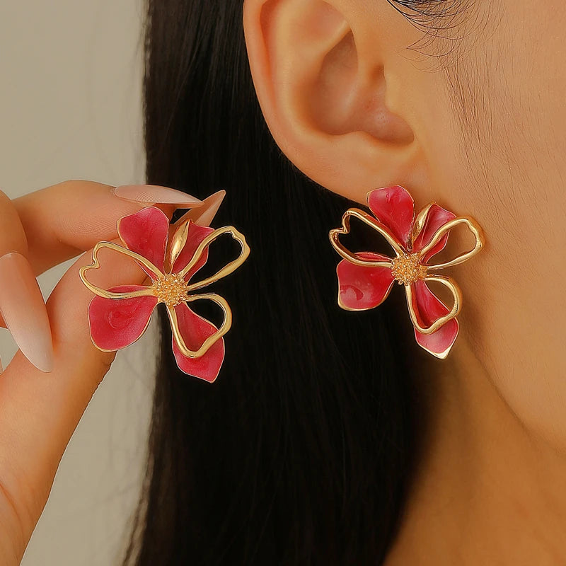 Vintage Blumenohrringe für Damen