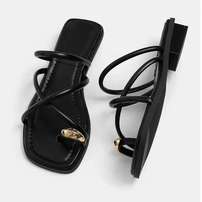Elegante Damen Kreuzriemen Sandalen Sommer