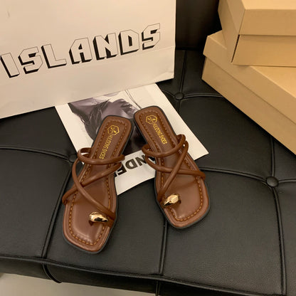 Elegante Damen Kreuzriemen Sandalen Sommer
