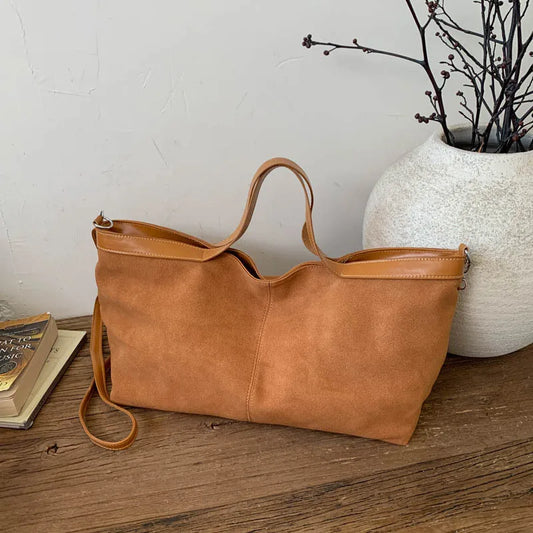 Große Damen Tote Bag aus PU-Leder – Vintage Schultertasche & Shopper