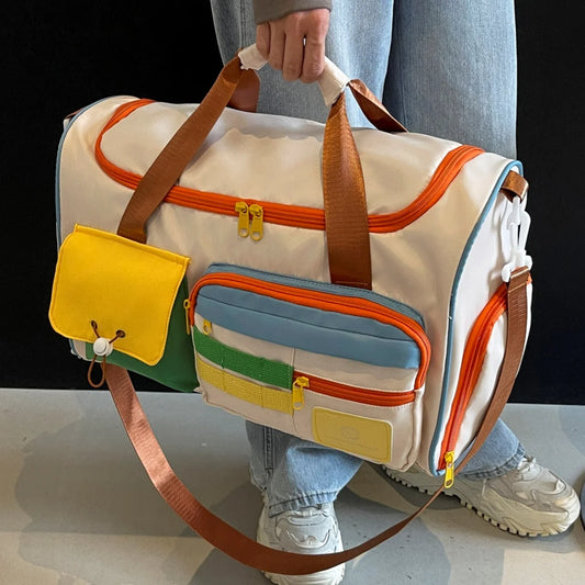 Premium Sport- & Reisetasche – Bunte Weekender Bag mit Fächern